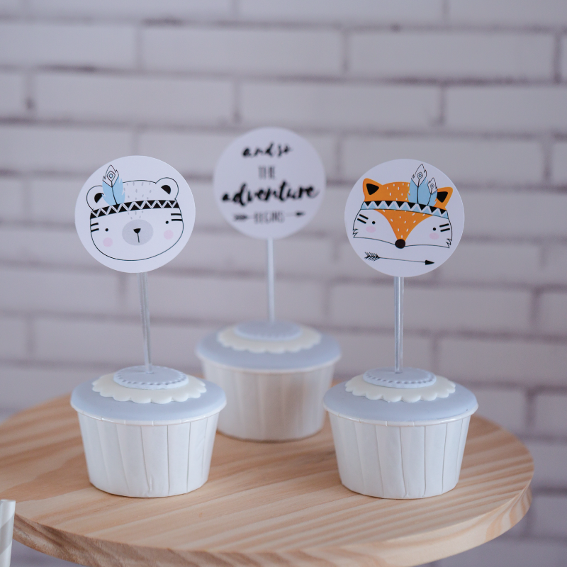 12 Cupcake Toppers Tribo
