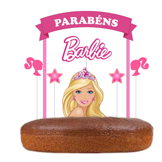 Kit Topo de bolo Barbie Cake Topper Adorno de Tarta