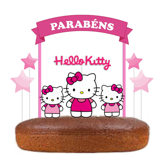 Kit Topo de bolo Hello Kitty Cake Topper Adorno de Tarta