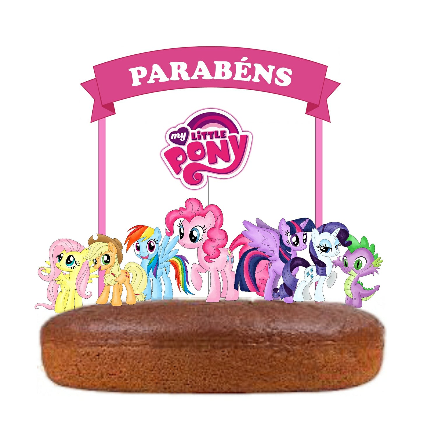 Kit Topo de bolo My Little Pony Cake Topper Adorno de Tarta