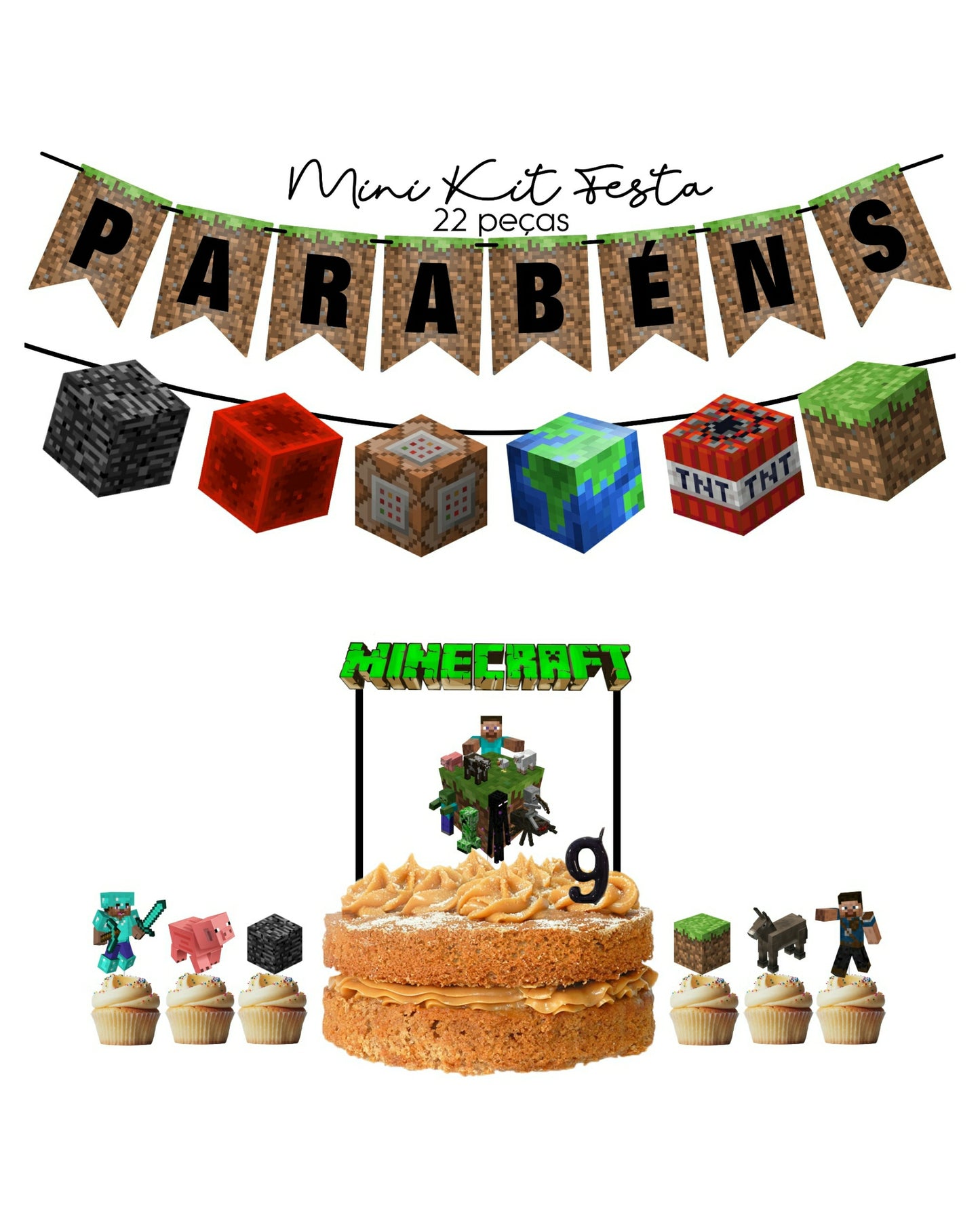 Mini Kit Festa Minecraft