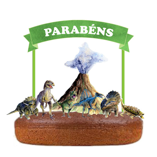 Kit Topo de bolo Dinossauros JuniorCake topper Adorno de Tarta