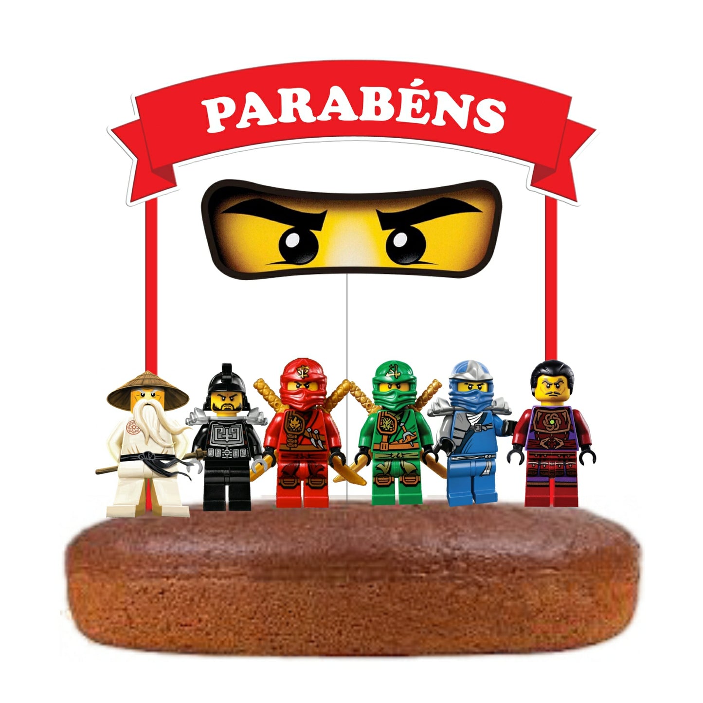 Kit Topo de bolo Ninjago Cake topper Adorno de Tarta