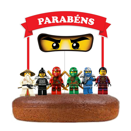 Kit Topo de bolo Ninjago Cake topper Adorno de Tarta