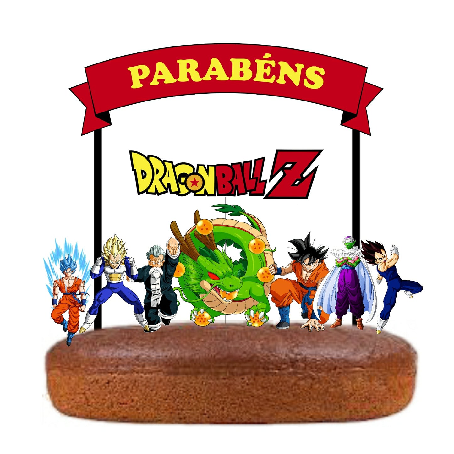 Kit Topo de bolo Dragon Ball Cake topper Adorno de Tarta