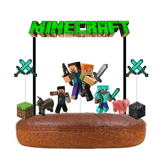 Kit Topo de bolo Minecraft Cake topper Adorno de Tarta