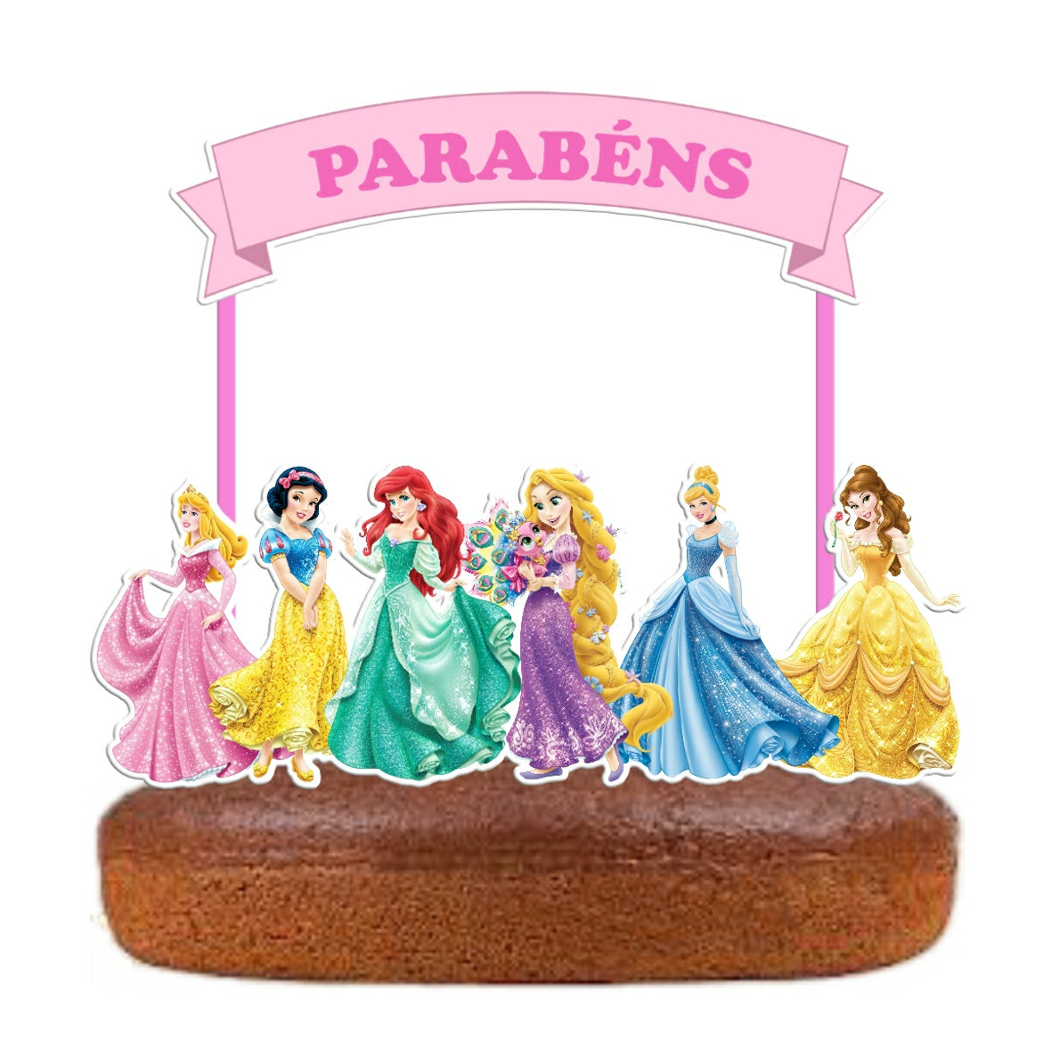 Kit Topo de bolo Princesas Disney  Cake topper Adorno de Tarta