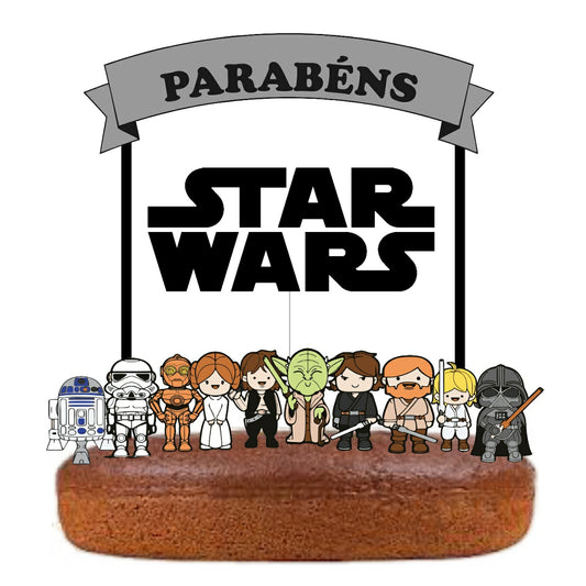 Kit Topo de bolo Star Wars Cake topper Adorno de Tarta