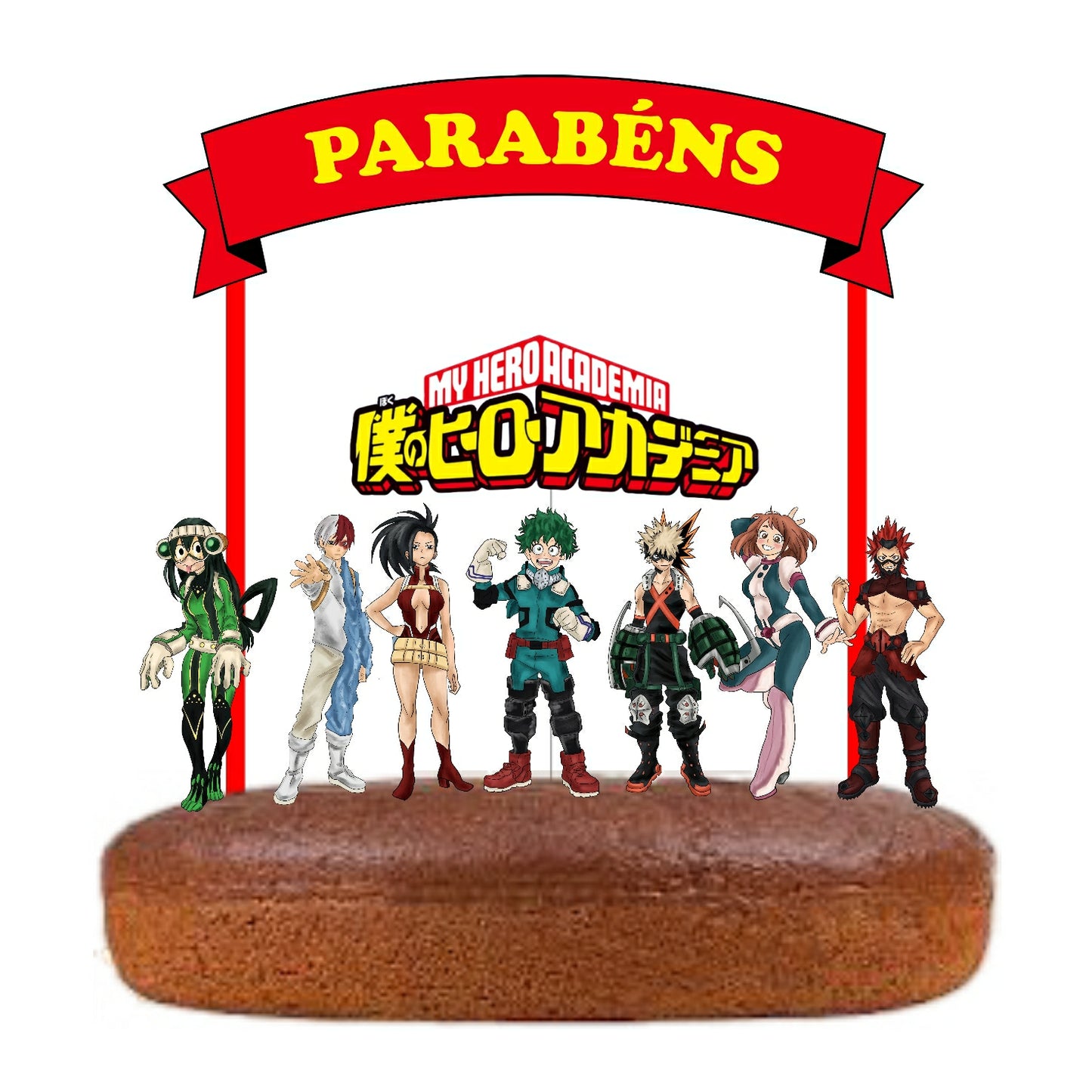 Kit Topo de bolo My Hero Academia Cake topper Adorno de Tarta