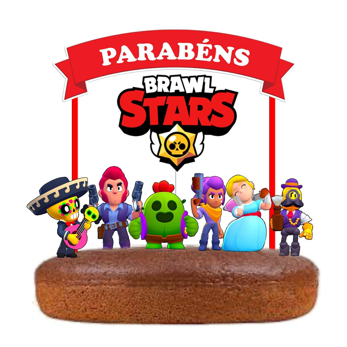 Kit Topo de bolo Brawl Stars Cake topper Adorno de Tarta