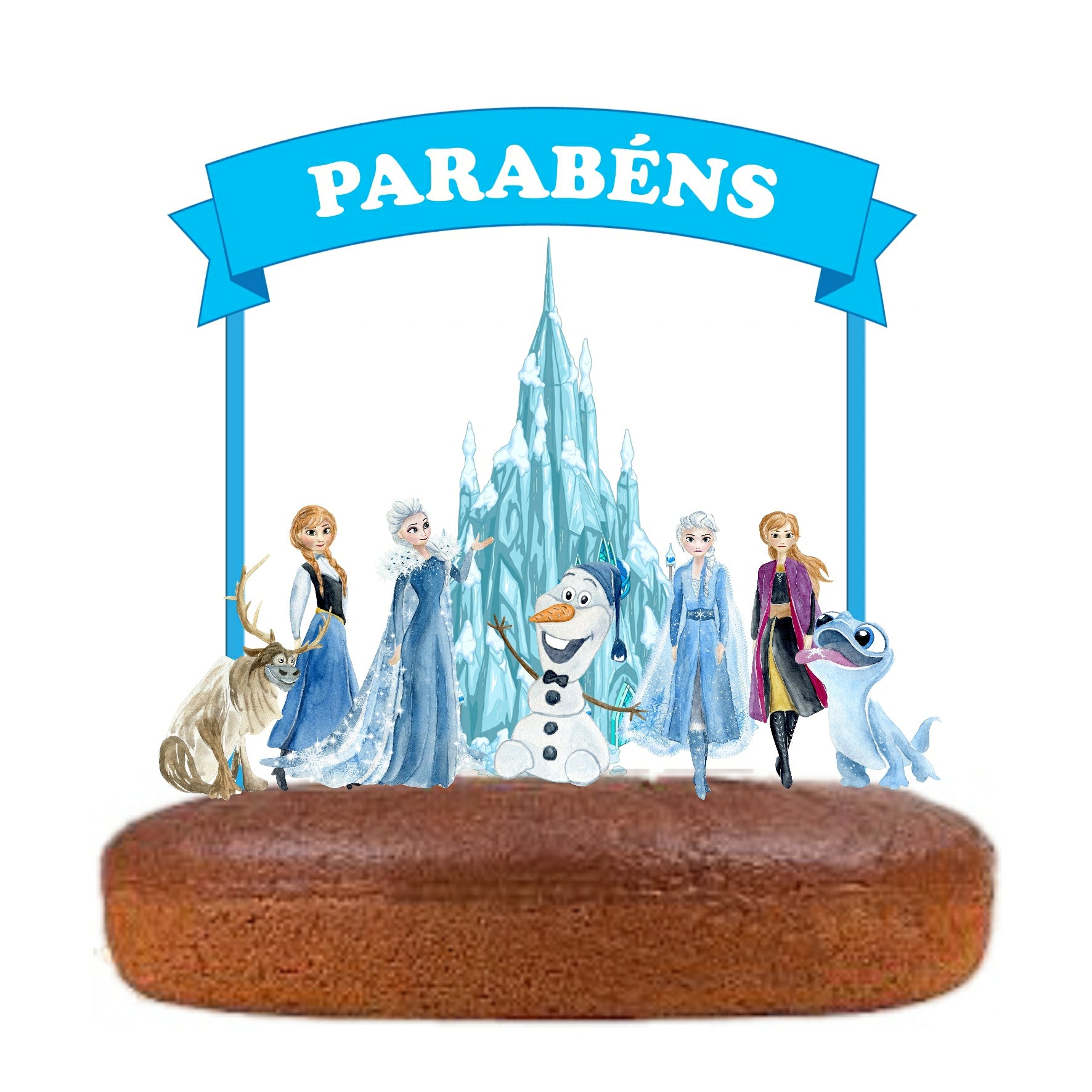 Kit Topo de bolo Frozen 2 Cake topper Adorno de Tarta