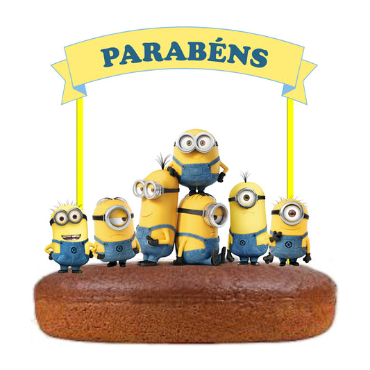 Kit Topo de bolo Minions Cake topper Adorno de Tarta