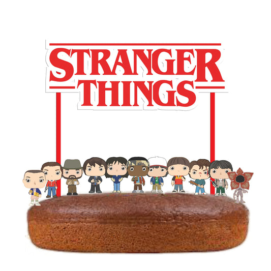 Kit Topo de bolo Stranger Things Cake topper Adorno de Tarta