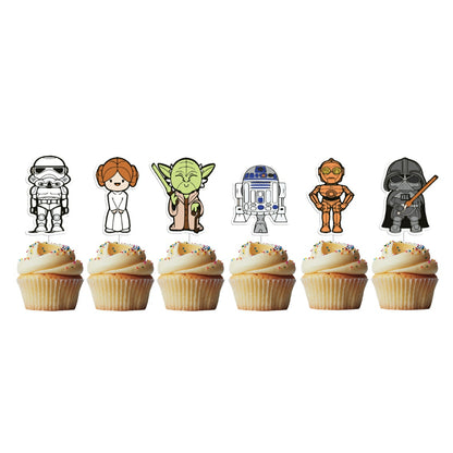 6 Cupcake Toppers Starwars