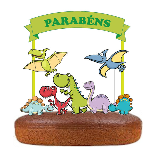 Kit Topo de bolo DinossaurosCake topper Adorno de Tarta