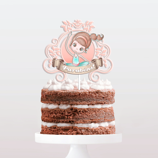 Topo de bolo Bailarina cake topper adorno de tarta