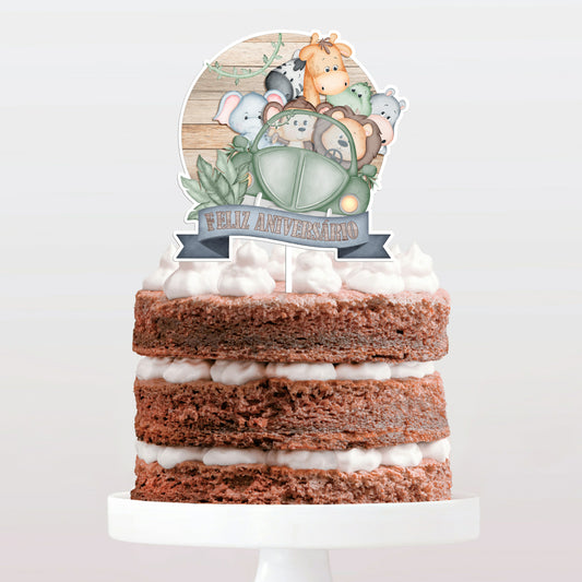 Topo de bolo floresta baby cake topper adorno de tarta