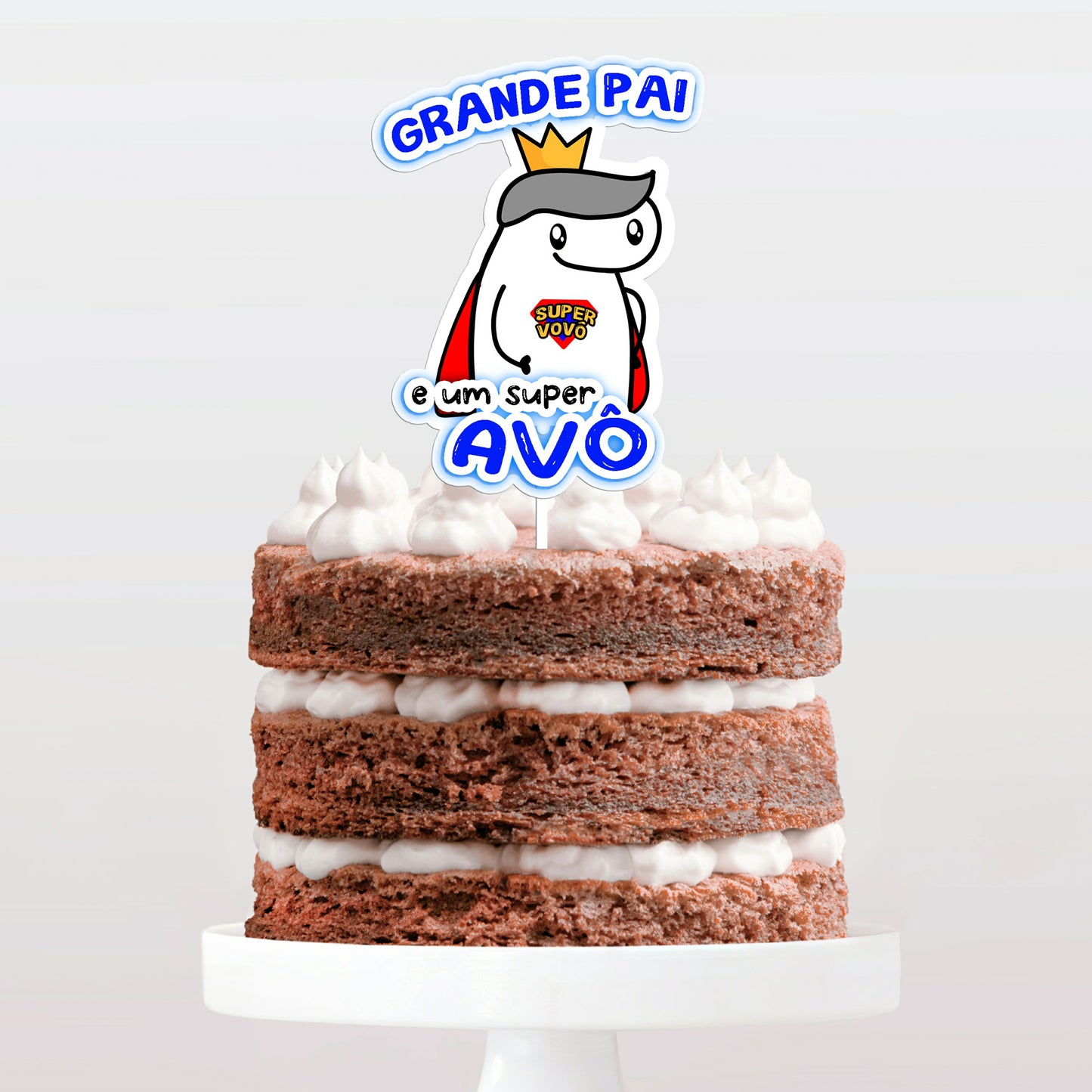 Topo de bolo Grande pai e um super avô cake topper adorno de tarta