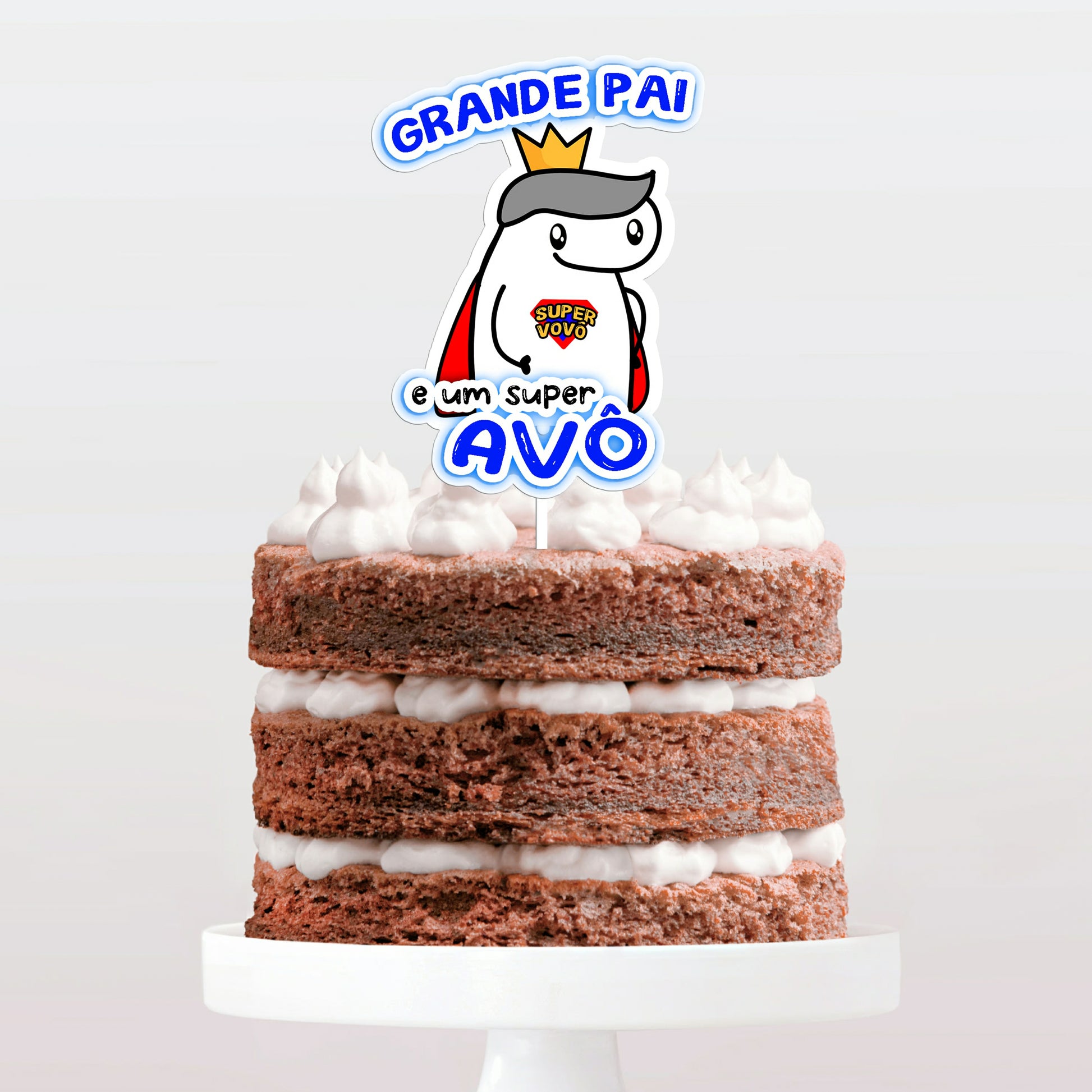 Topo de bolo Grande pai e um super avô cake topper adorno de tarta
