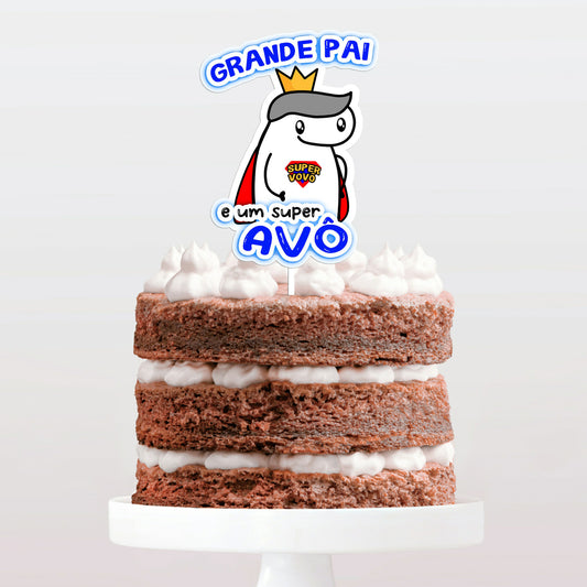 Topo de bolo Grande pai e um super avô cake topper adorno de tarta