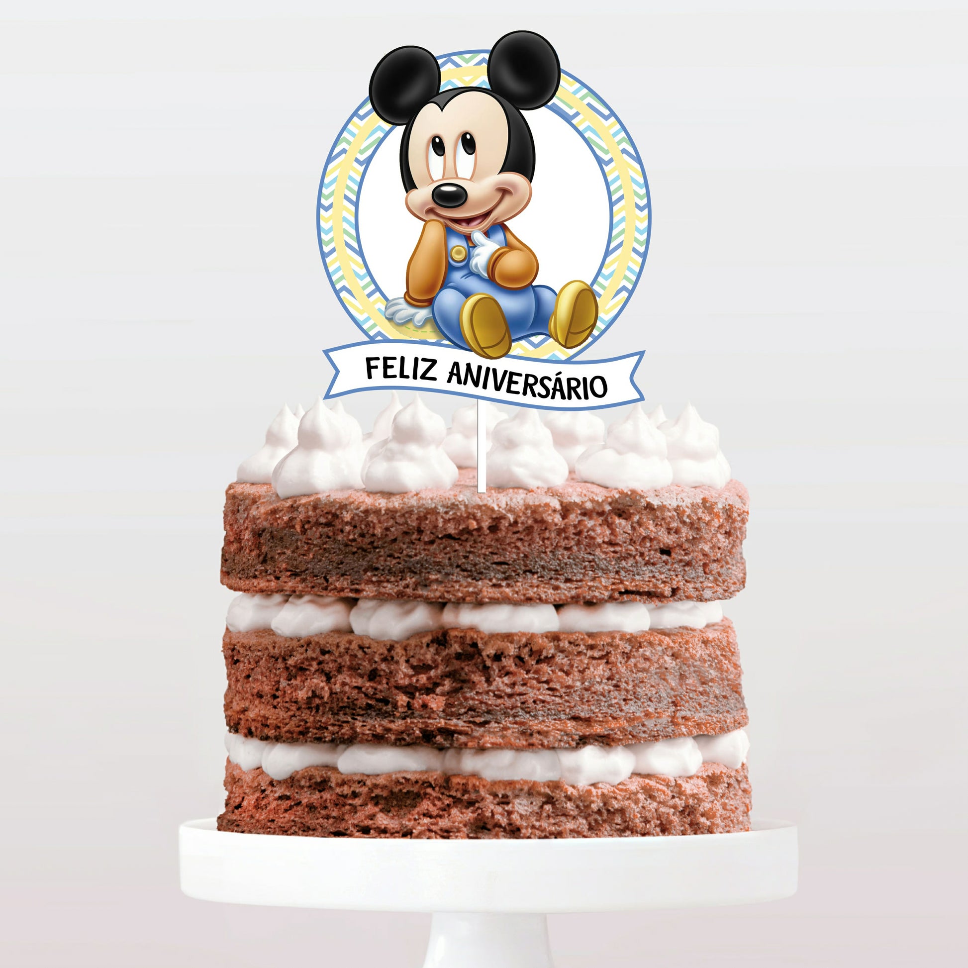 Topo de bolo Mickey Baby cake topper adorno de tarta