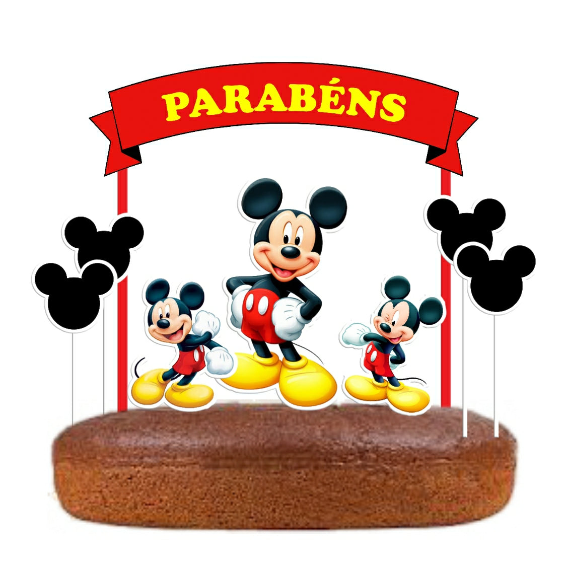 Kit Topo de bolo Mickey Cake topper Adorno de Tarta