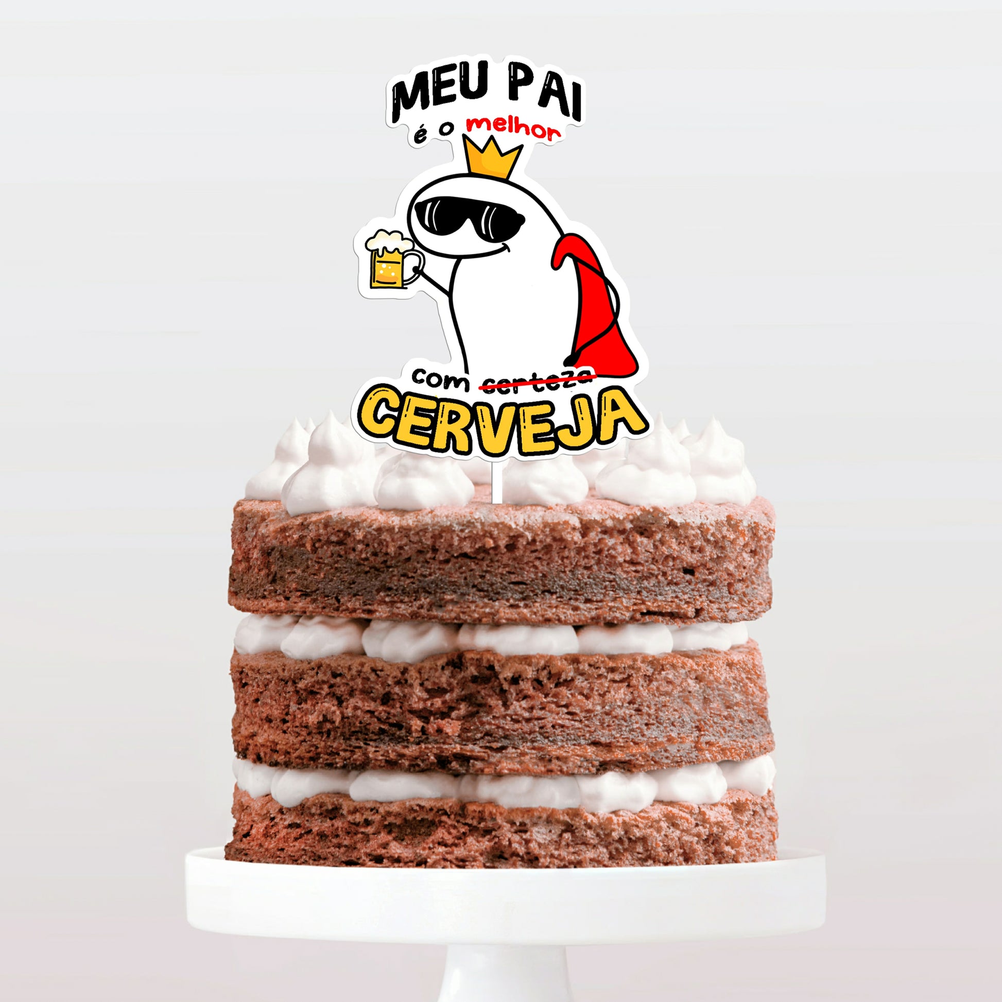 Topo de bolo O meu pai com cerveja cake topper adorno de tarta