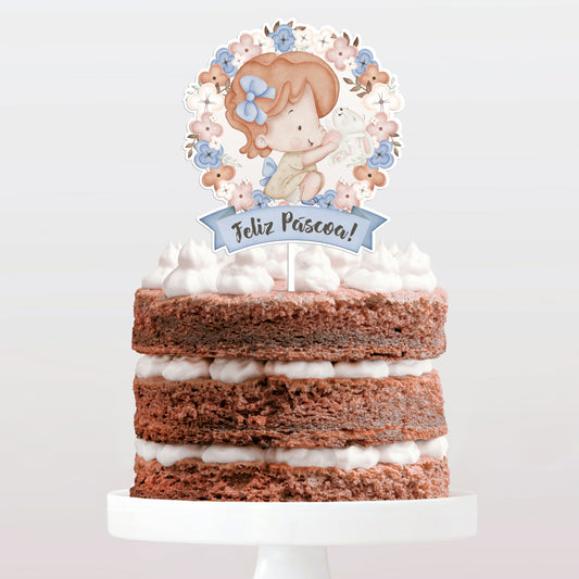 Topo de bolo Páscoa 2 cake topper adorno de tarta