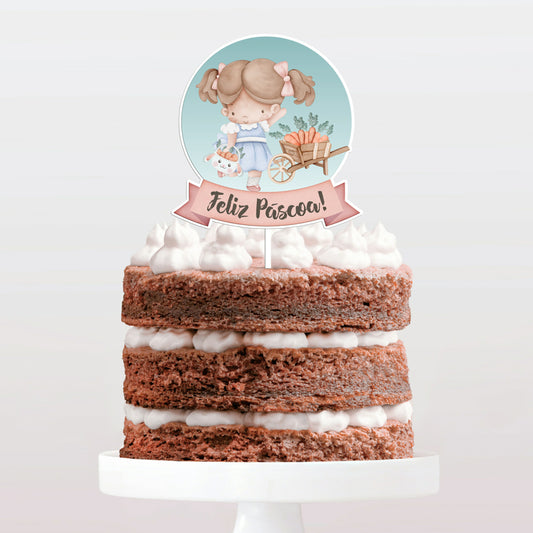 Topo de bolo Páscoa 3 cake topper adorno de tarta