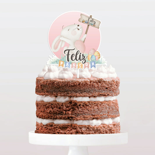 Topo de bolo Pascoa 5 cake topper adorno de tarta