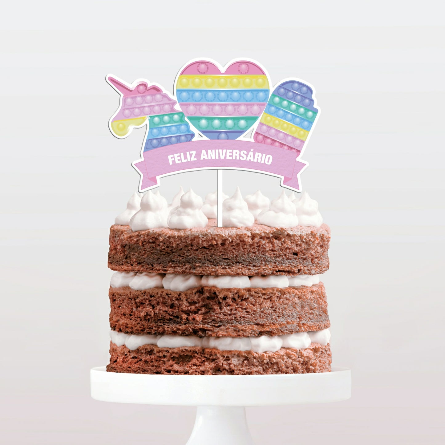 Topo de bolo Pop It Candy cake topper adorno de tarta