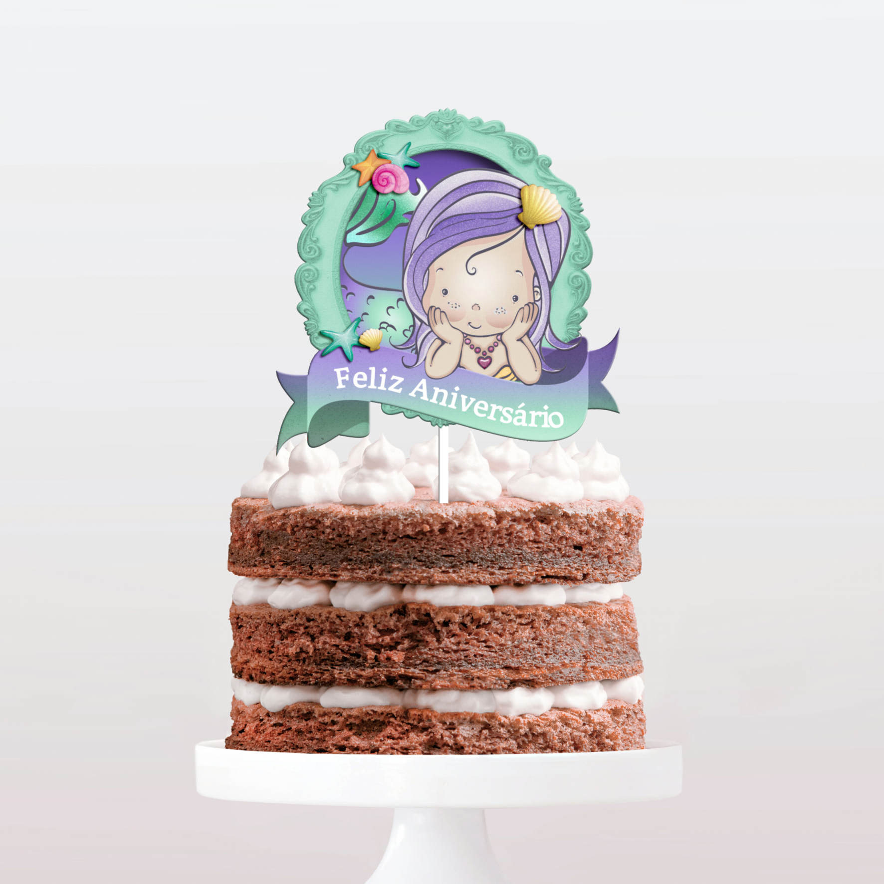 Topo de bolo Sereias cake topper adorno de tarta