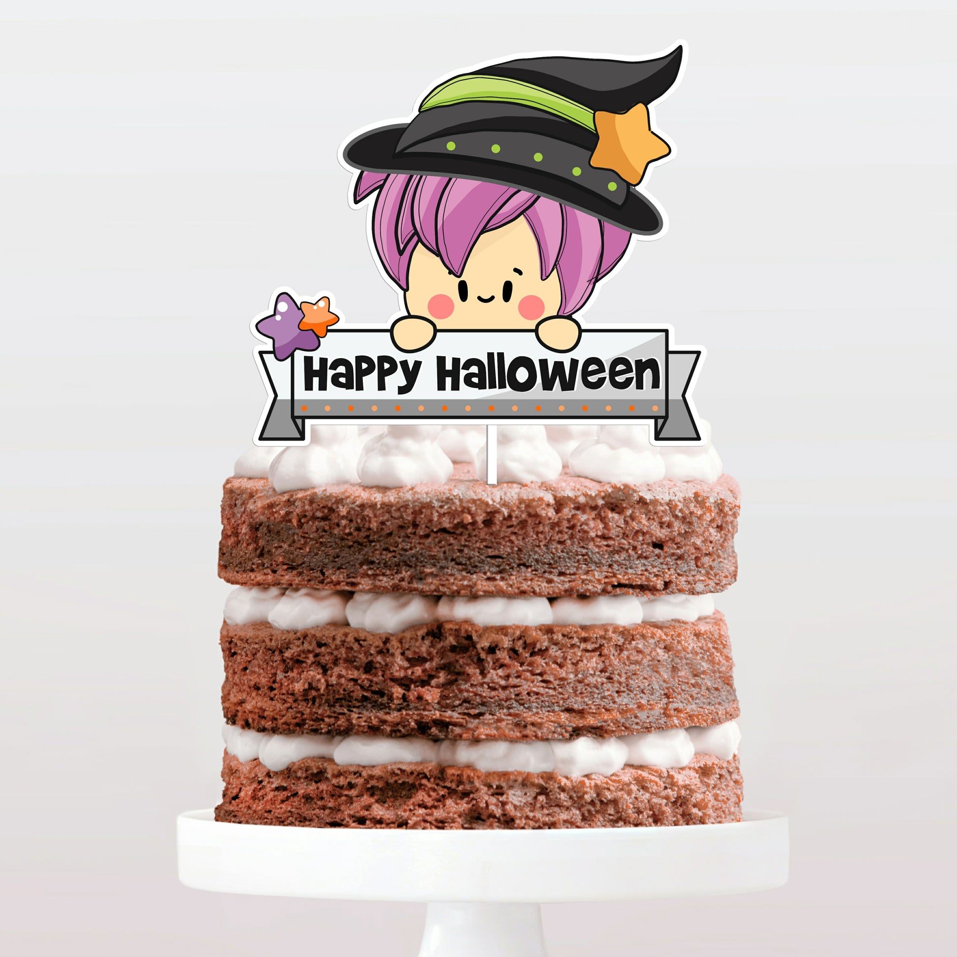 Topo de bolo halloween bruxinha cake topper adorno de tarta