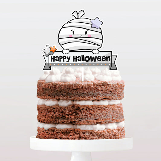 Topo de bolo halloween mumia cake topper adorno de tarta