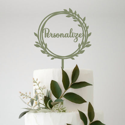 Topo de Bolo MDF Colorido Personalizado  Moldura - Modelo 4
