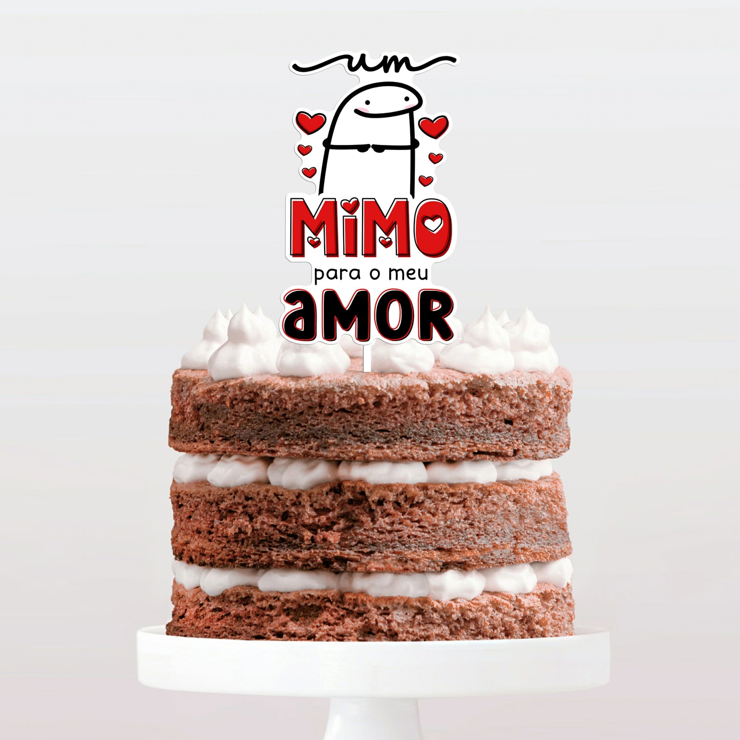 Topo de bolo um mimo para o meu amor cake topper adorno de tarta