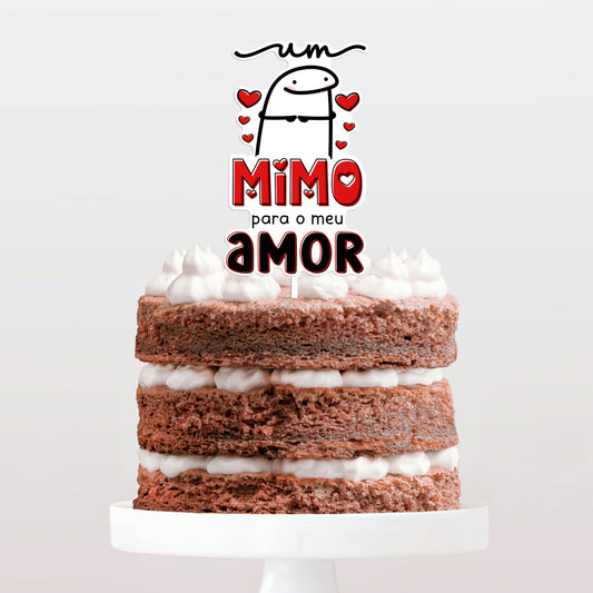 Topo de bolo um mimo para o meu amor cake topper adorno de tarta