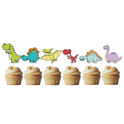 6 Cupcake Toppers Dinossauros