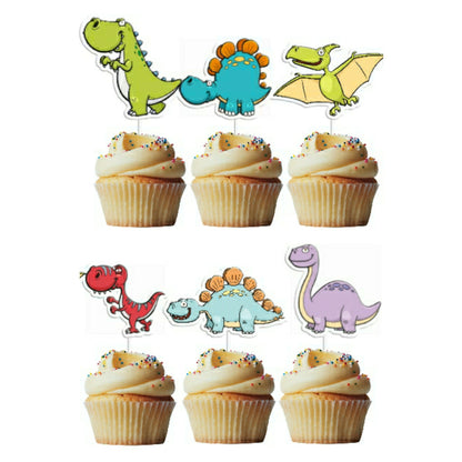 6 Cupcake Toppers Dinossauros