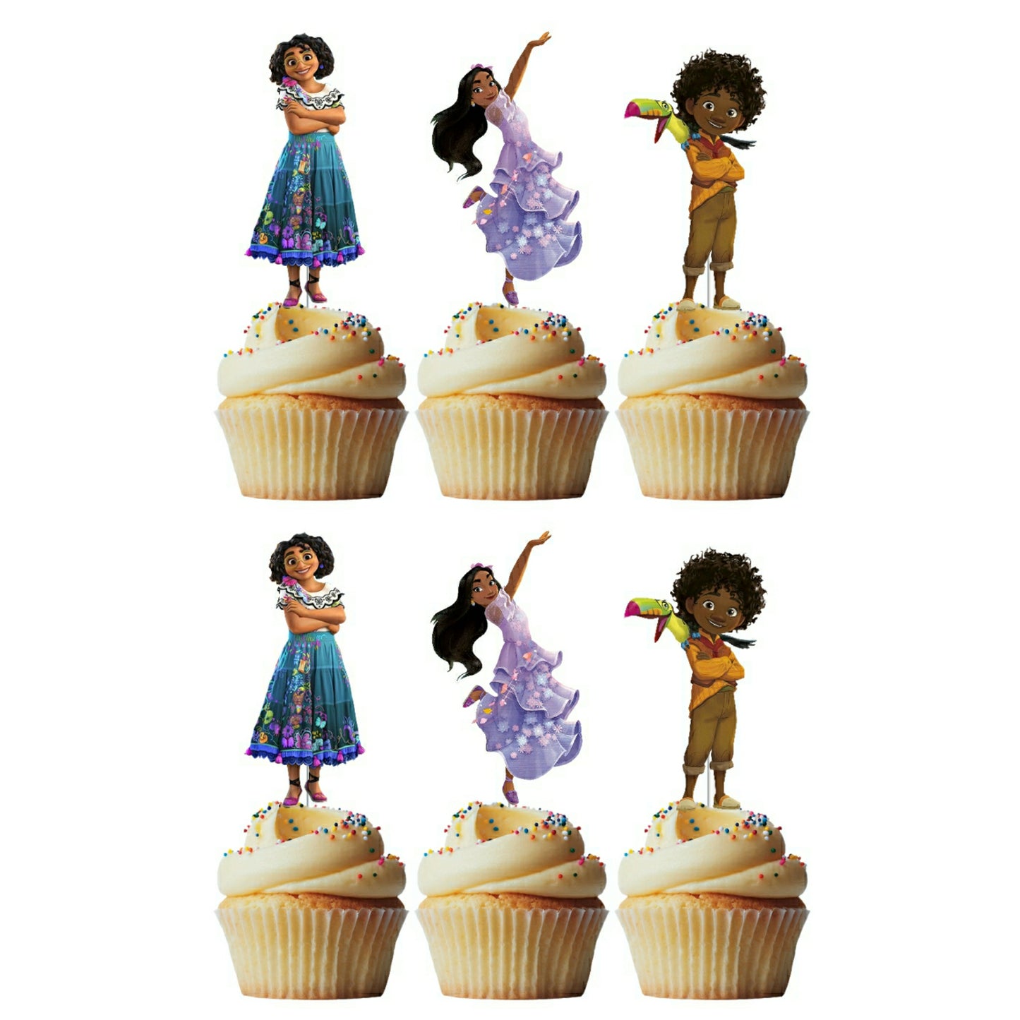 6 Cupcake Toppers Encanto