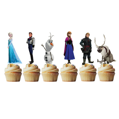 6 Cupcake Toppers Frozen I