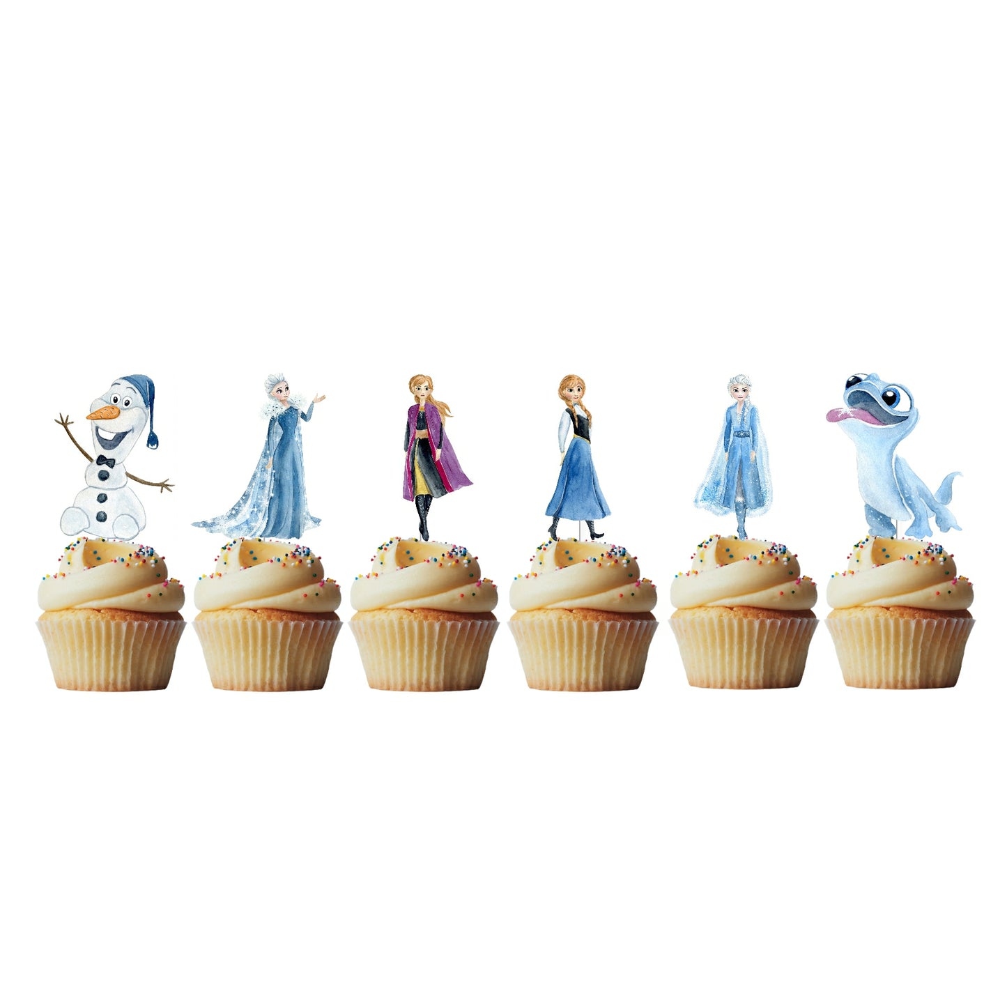 6 Cupcake Toppers Frozen 2