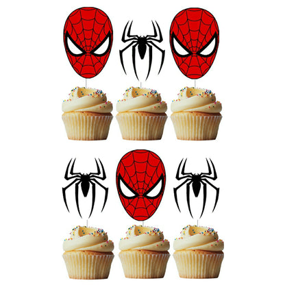 6 Cupcake Toppers Homem Aranha