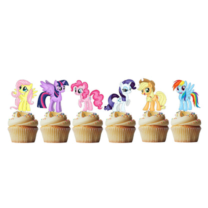 6 Cupcake Toppers My Little Pony