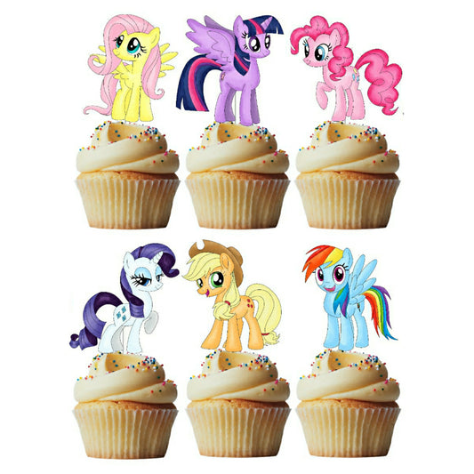 6 Cupcake Toppers My Little Pony