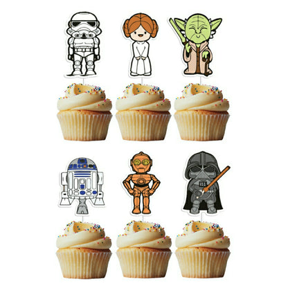 6 Cupcake Toppers Starwars