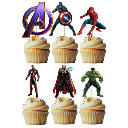 6 Cupcake Toppers Avengers