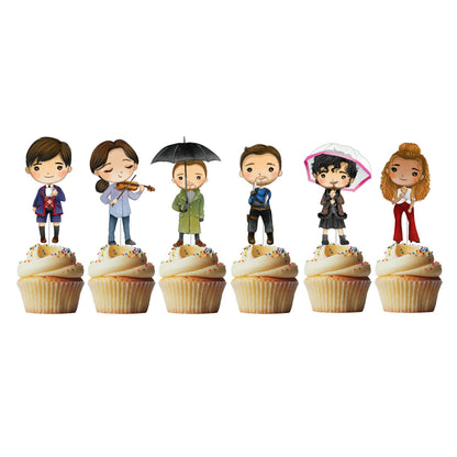 6 Cupcake Toppers The Umbrella Academy