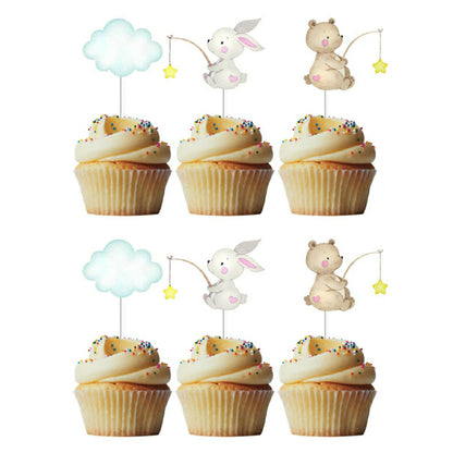 6 Cupcake Toppers Ursinhos