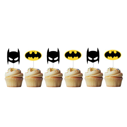 6 Cupcake Toppers Batman